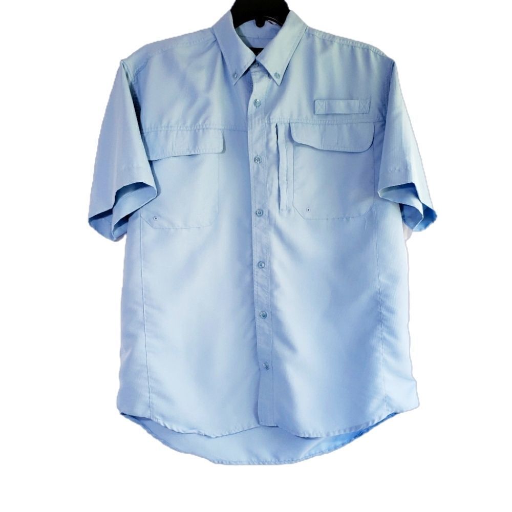 Stillwater Supply Co. Men's Blue Fishing Shirt Med 0753